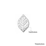 100 pcs Stainless Steel Leaf Pendant Silver Jewelry Making