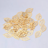 100 pcs Stainless Steel Leaf Pendant Silver Jewelry Making
