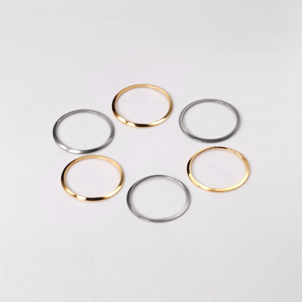 100Pcs/Lot Stainless Steel 316L Circle Pendant for Jewelry Making