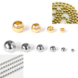 100Pcs Stainless Steel Beads for Necklace Bracelet DIY