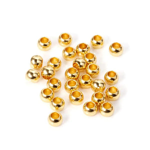 100Pcs Stainless Steel Beads for Necklace Bracelet DIY