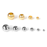 100Pcs Stainless Steel Beads for Necklace Bracelet DIY