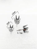 100Pcs Stainless Steel Zircon & Stamped Stud Earrings for Jewelry Making
