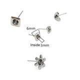 100Pcs Stainless Steel Zircon & Stamped Stud Earrings for Jewelry Making