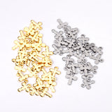 100Pcs Stainless Steel Sliver Charms Necklace Bracelet Diy