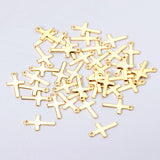 100Pcs Cross Charms 316L Stainless Steel Pendant For Necklace DIY Jewelry Making