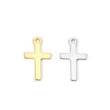 100Pcs Cross Charms 316L Stainless Steel Pendant For Necklace DIY Jewelry Making