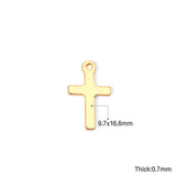 100Pcs Cross Charms 316L Stainless Steel Pendant For Necklace DIY Jewelry Making