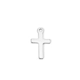 100Pcs Cross Charms 316L Stainless Steel Pendant For Necklace DIY Jewelry Making