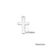 100Pcs Cross Charms 316L Stainless Steel Pendant For Necklace DIY Jewelry Making