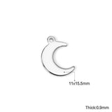Moon Charms 316L Stainless Steel Necklace Bracelet Anklet Jewelry Making