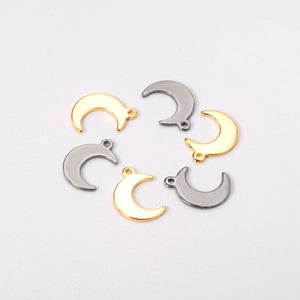 Moon Charms 316L Stainless Steel Necklace Bracelet Anklet Jewelry Making