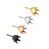 100pcs Stainless Steel Earring Setting for Jewelry Making