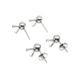 100pcs Stainless Steel Round Ball Ear Acupuncture Earrings