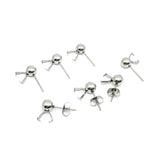 100pcs Stainless Steel Round Ball Ear Acupuncture Earrings