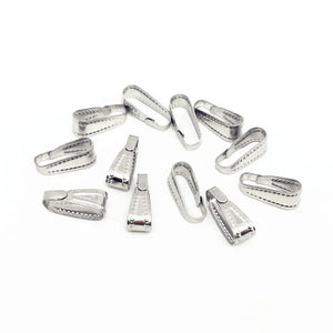 100pcs Stainless Steel Glossy Clips Necklace Hooks for Jewelry Making