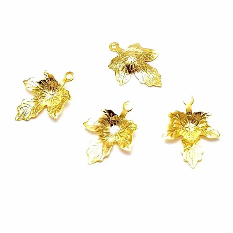 100pcs/Lot Steel Rose Stainless Steel Leaf Pattern Tags Charm Pandent Necklace