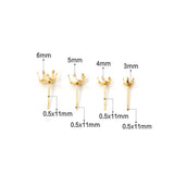 100pcs 316L Stainless Steel Water Drop Earring Base for DIY Jewelry Making