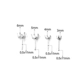 100pcs 316L Stainless Steel Water Drop Earring Base for DIY Jewelry Making