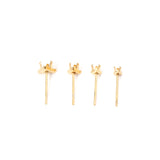 100pcs Triangle Earring Base Stainless Steel Setting