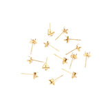 100pcs Triangle Earring Base Stainless Steel Setting