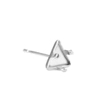 100pcs Triangle Earring Base Stainless Steel Setting