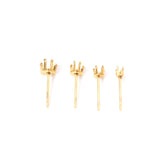 100pcs/lot Steel Heart Earrings Base Crystal Bump Earrings For DIY