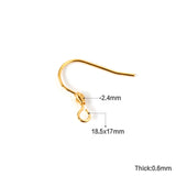 100pcs Stainless Steel Earring Ear Hooks 18.5*17 Jewelry Making DIY