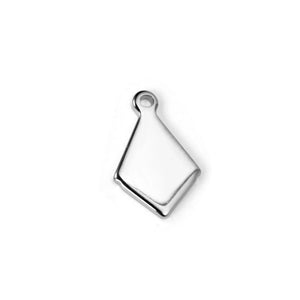 ASON 100pcs/lot Geometric Rhombus Pendant Stainless Steel For Necklace Bracelet
