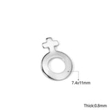 100pcs Male Symbol Pendant Stainless Steel Silver For Necklace Bracelet