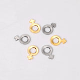 100pcs Male Symbol Pendant Stainless Steel Silver For Necklace Bracelet