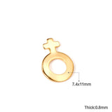 100pcs Male Symbol Pendant Stainless Steel Silver For Necklace Bracelet