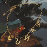10Pcs/Lot 26 Letter Charms A-Z Stainless Steel For Necklace and Bracelets