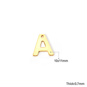 10Pcs/Lot 26 Letter Charms A-Z Stainless Steel For Necklace and Bracelets