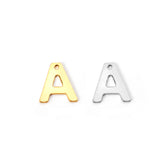 10Pcs/Lot 26 Letter Charms A-Z Stainless Steel For Necklace and Bracelets