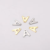 10Pcs/Lot 26 Letter Charms A-Z Stainless Steel For Necklace and Bracelets