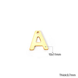 10Pcs/Lot 26 Letter Charms A-Z Stainless Steel For Necklace and Bracelets