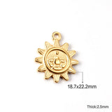 10Pcs/Lot Sun Pendant Human Face Charms for Necklace DIY Jewelry Making
