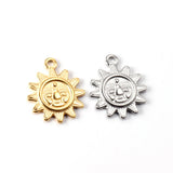 10Pcs/Lot Sun Pendant Human Face Charms for Necklace DIY Jewelry Making