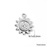 10Pcs/Lot Sun Pendant Human Face Charms for Necklace DIY Jewelry Making