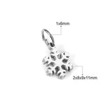10pcs/Lot Christmas Snowflake Pendant for DIY Jewelry Making