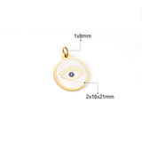 10pcs Stainless Steel Eye Pendants for Jewelry Making