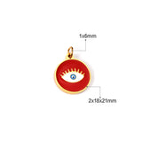 10pcs Stainless Steel Eye Pendants for Jewelry Making