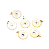 10pcs Stainless Steel Eye Pendants for Jewelry Making