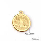10pcs/Lot Religious Tag Pendant Stainless Steel Silver For Necklaces Charms