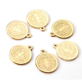 10pcs/Lot Religious Tag Pendant Stainless Steel Silver For Necklaces Charms