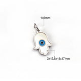 10pcs Silver Stainless Steel Heart Pendant DIY Jewelry Making