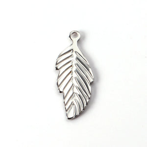 10pcs Stainless Steel Leaf Pendant for Necklaces Bracelet DIY Jewelry