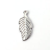10pcs Stainless Steel Leaf Pendant for Necklaces Bracelet DIY Jewelry