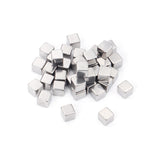 50pcs Stainless Steel Cube Spacer Beads for DIY Jewelry Making